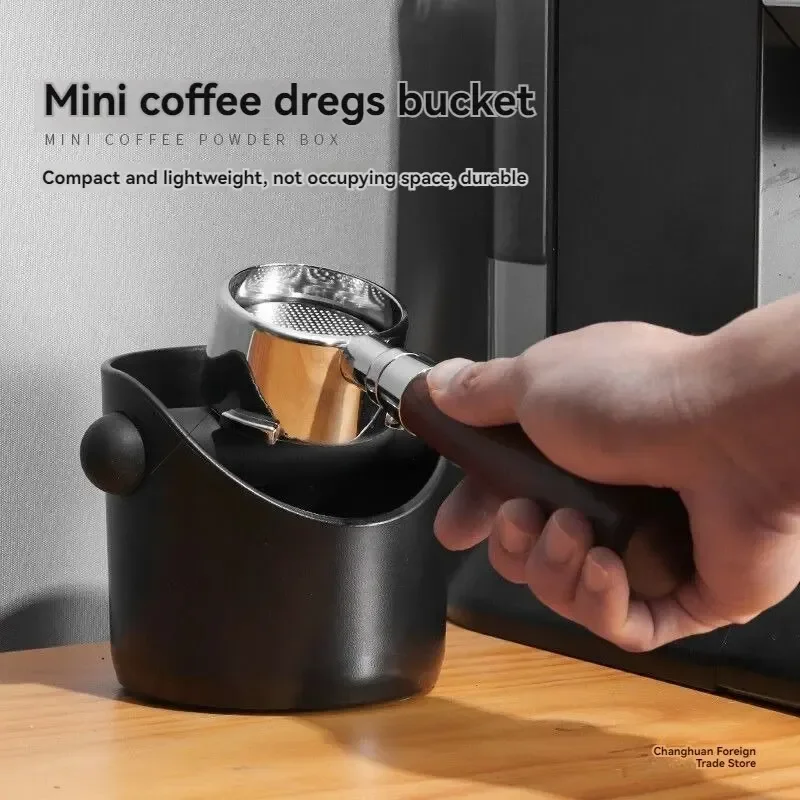 Plastic Coffee Grounds Powder Bucket Home Espresso Machine Handle Knockbox Container Organizer Waste Dregs Storage Tools