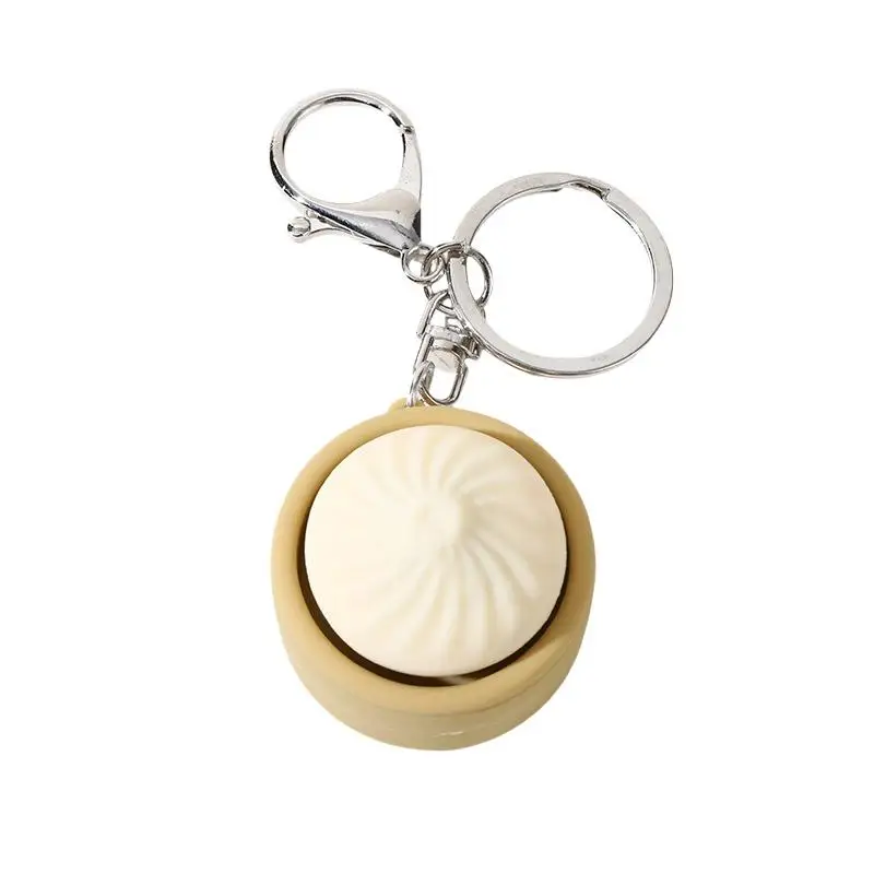 1Pcs Sensory Props Stress Relief Pass The Time Clicker Toys Pendant Cartoon Steamed Stuffed Bun Pinch Toy Decompressing