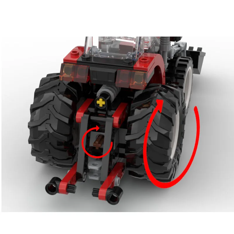 MOC-201541 City Farm Agricultural Tractor Building Block Model 200 Parts MOC Creative Toy for Boys Children's Birthday Gift