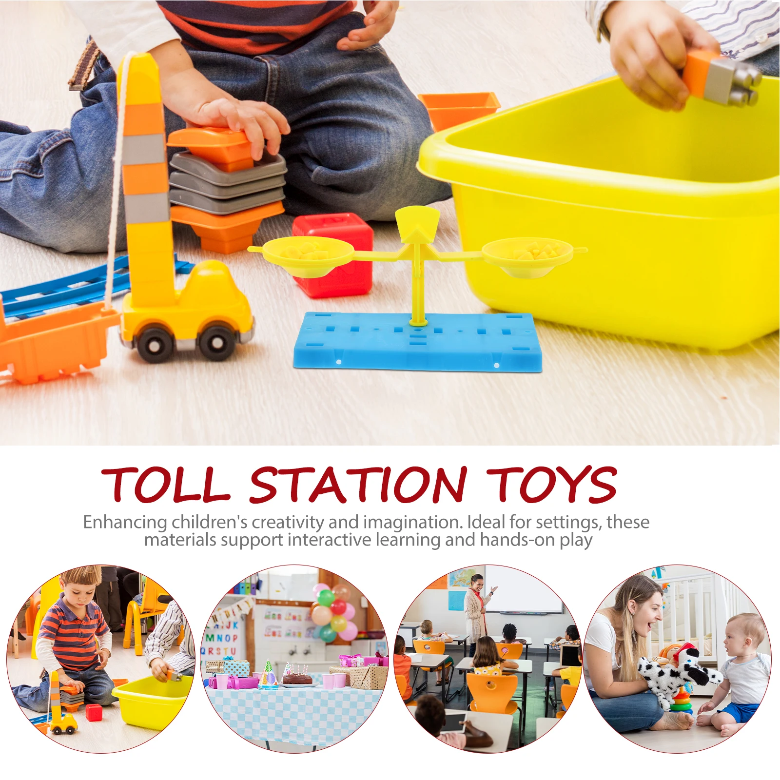 1 set 1 Set Diy Stem Balance Scale For Kids Plastic Science Teaching Tool Educational Math Learning Classroom Home Use Preschool