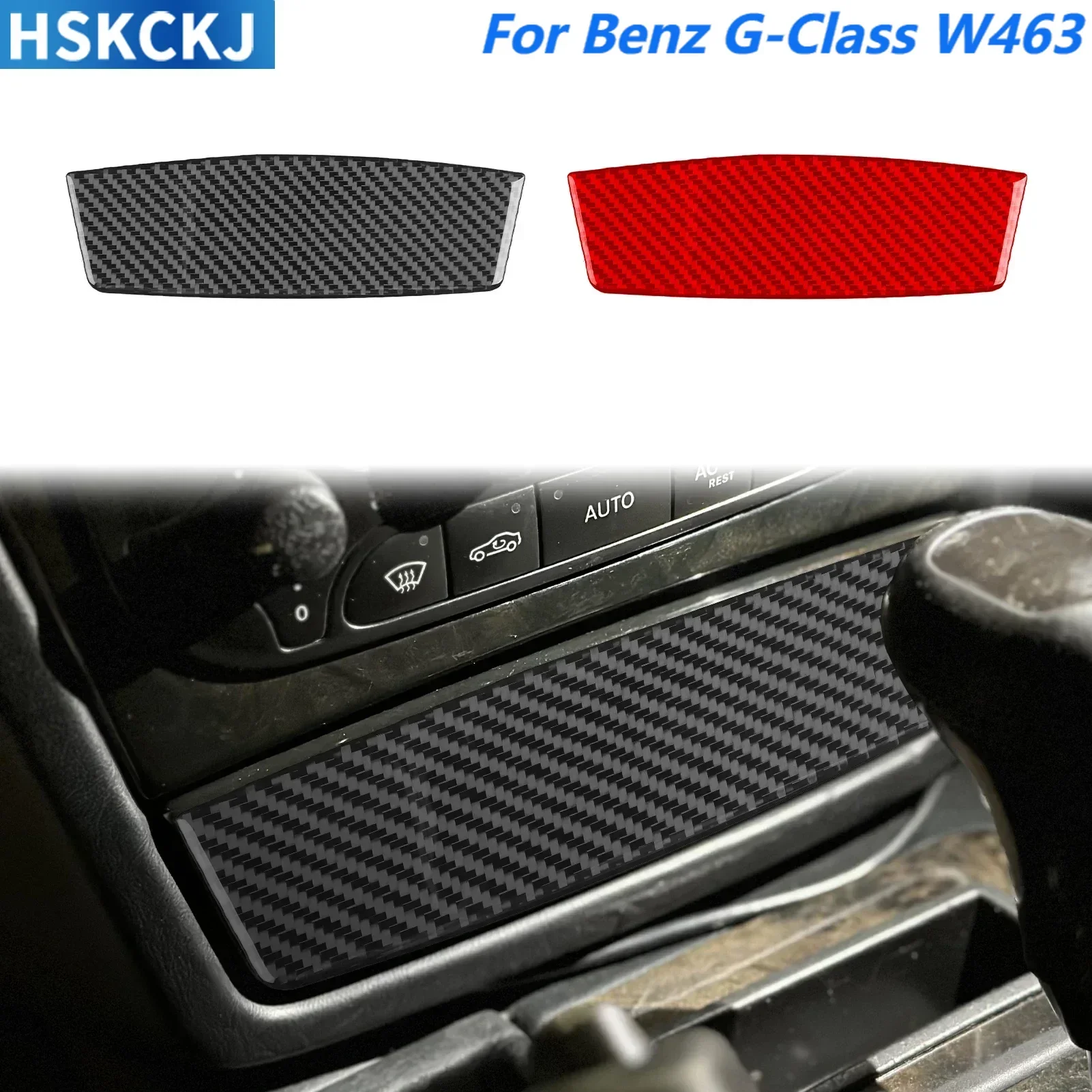 

Car Accessories Carbon Fiber Central Console Storage Panel Interior Cover Trim Sticker For Benz G-Class W463 G500 G55 2004—2008
