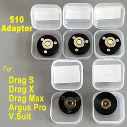 Adaptador redondo negro 510, conector atomizador Drag X Drag S, Pin de electrodo dorado, accesorios para IoT DIY