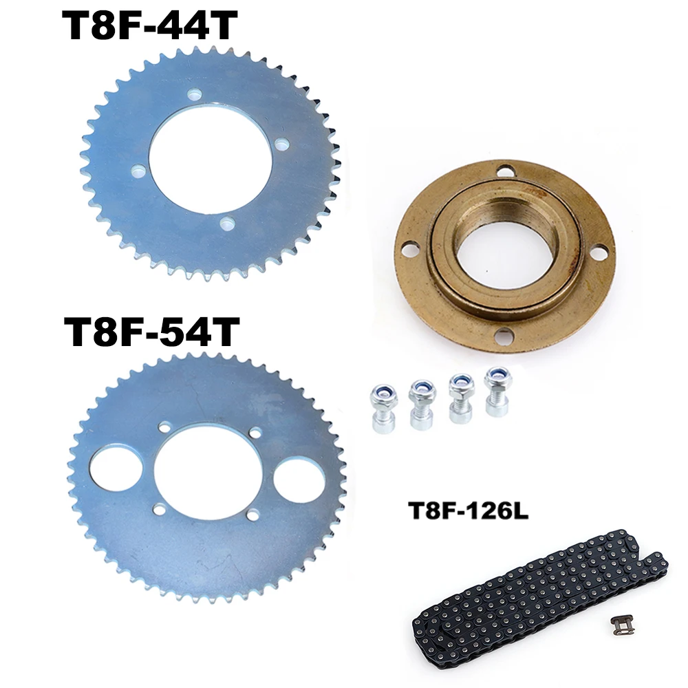 

Electric Scooter Rear Wheel T8F 44T/54T 4 Bolt Sprocket Chain Drive Gear & Freewheel Adapter For Bicycle Pocket Pit Dirt Bike
