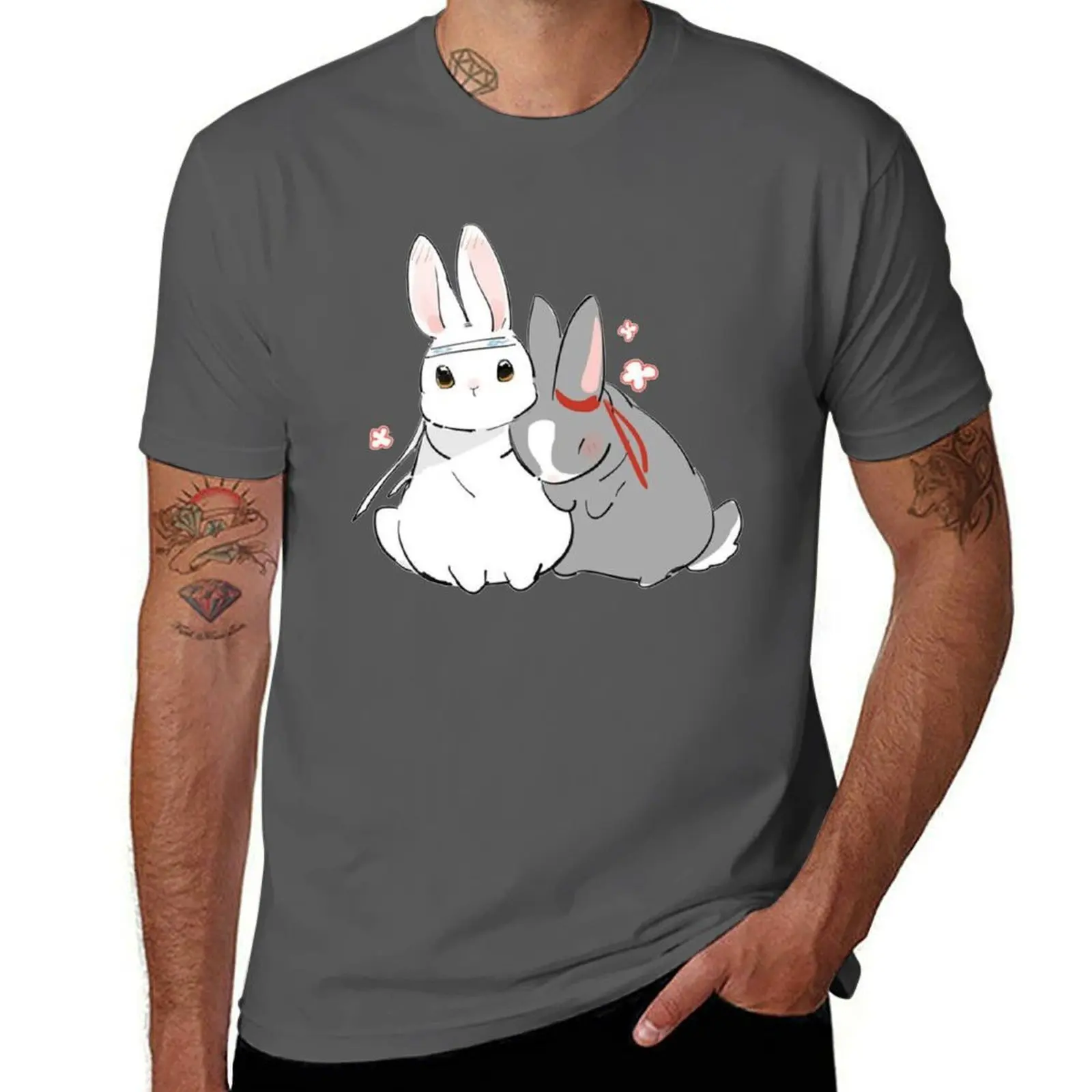 

UNTAMED.MDZS.WANGXIAN.BUNNIES T-Shirt Soft Anti-Shrink Cotton Tee