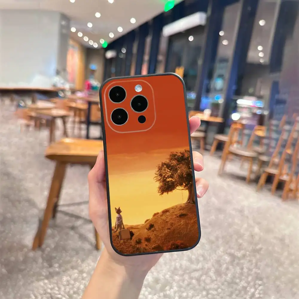 حافظة هاتف F-Fantastic Mr F-Fox لهاتف iPhone 16,15,14,13,12,17,Pro Max, Plus حافظة سيليكون سوداء