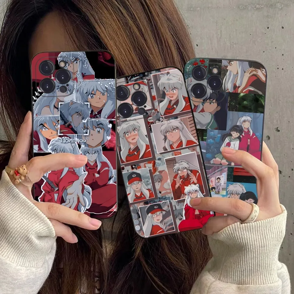 Funda de teléfono de Anime de Japón, carcasa de teléfono Inuyasha Higurash para iPhone 15, 14, 11, 12, 13, Mini Pro, XS, 6, 7, 8 Plus, X, XR, SE, 2020