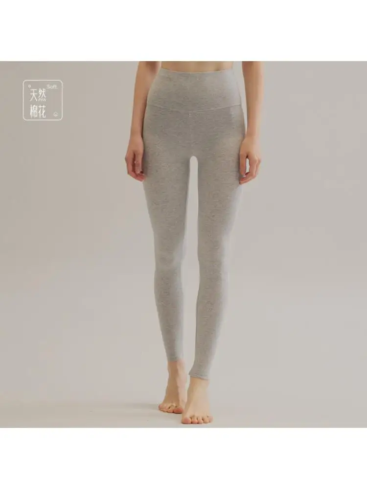 Hohe Taille Baumwolle Frauen Leggings Frühling Warme Bequeme Slim fit Student Qualität Neue Innere Tragen Dünne Herbst Hosen M XXXL