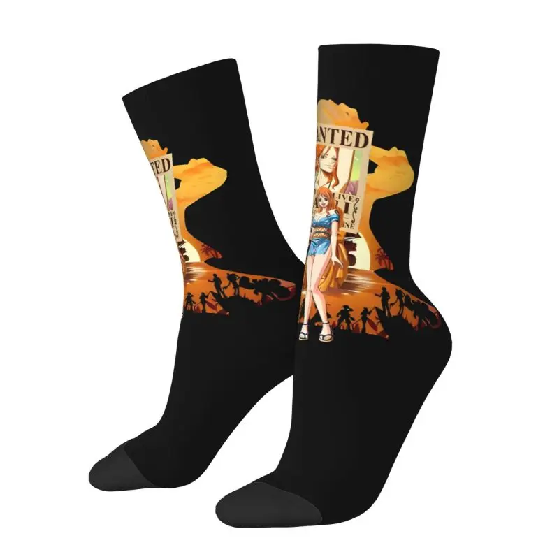 

Custom Cool Nami Socks Men Women Warm 3D Print One P-Pieces Sports Basketball Socks