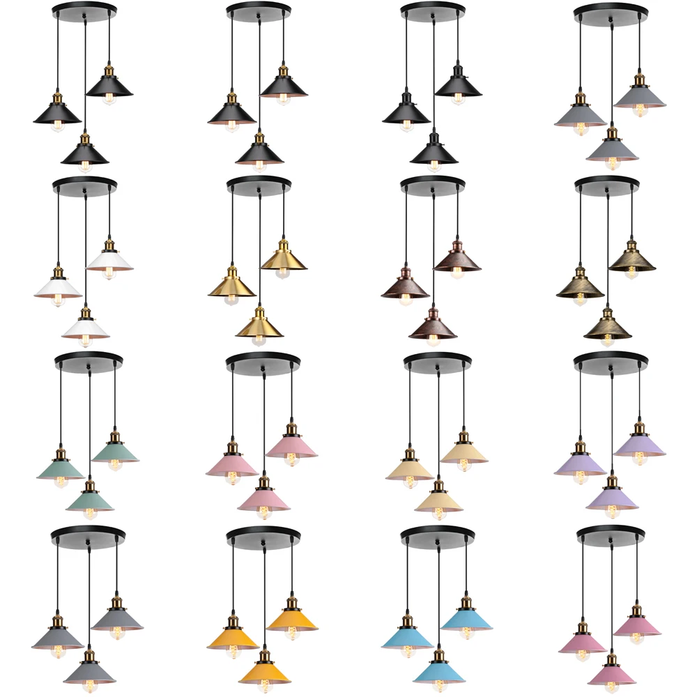 

Vintage Pendant Light Loft Retro Chandeliers Pendant Ceiling Lamp E27 LED Industrial Hanging indoor Lighting Home Living Room