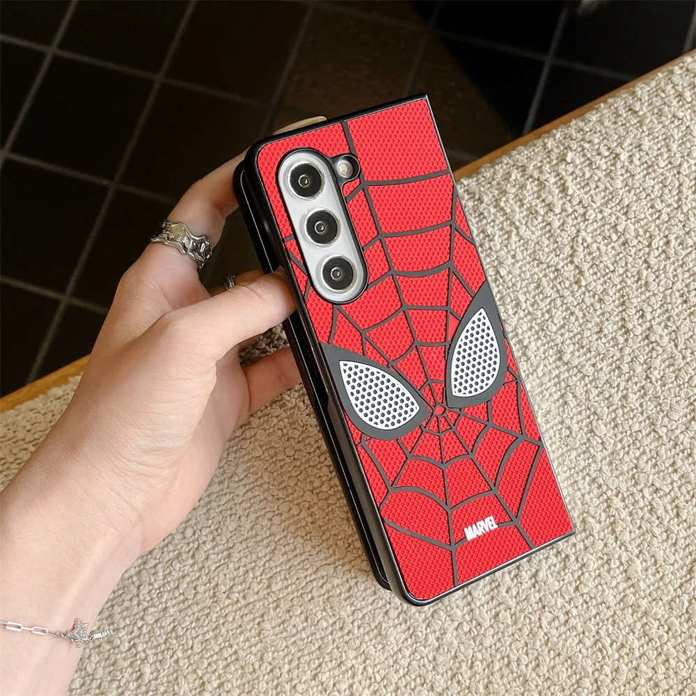 Silicone Phone Case for Samsung Galaxy ZFold 5 ZFold 6 ZFold 4 ZFold 3 Plain TPU Soft Marvel Superhero Spider Man Back Covers