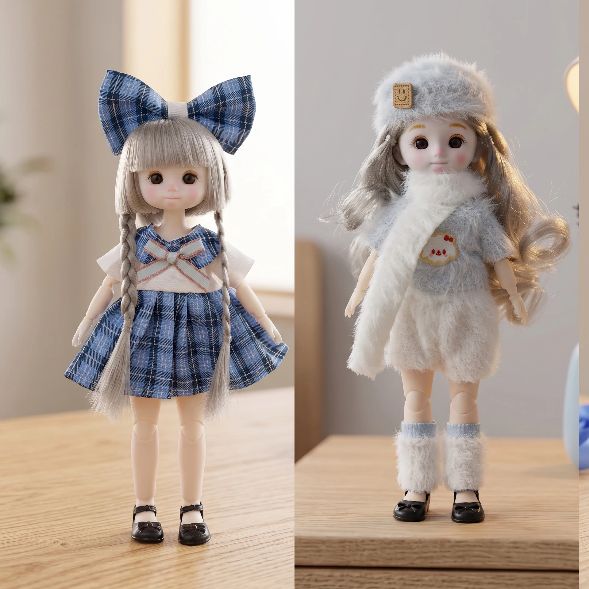 Cute 23cm Doll And Clothes Set Joints Moveable BJD Doll Girl Princess Dress-up Toy Fashion Make-up Doll Children Birthday Gift
