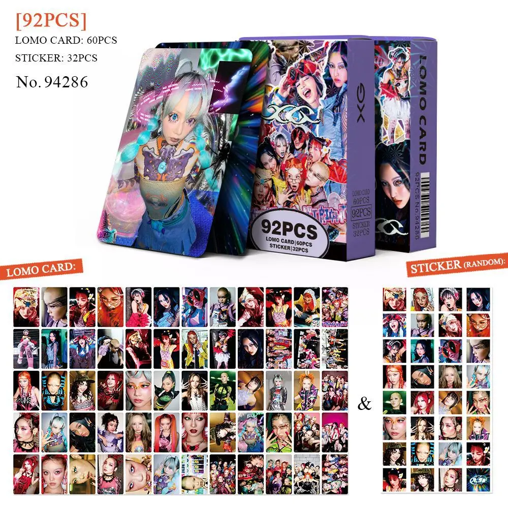 92Pcs/Set XG Photocards Stickers New Boxed LOMO Card DIY Decals HARVEY MAYA HINATA JURIA COCONA JURIN CHISA Fans COllection Box