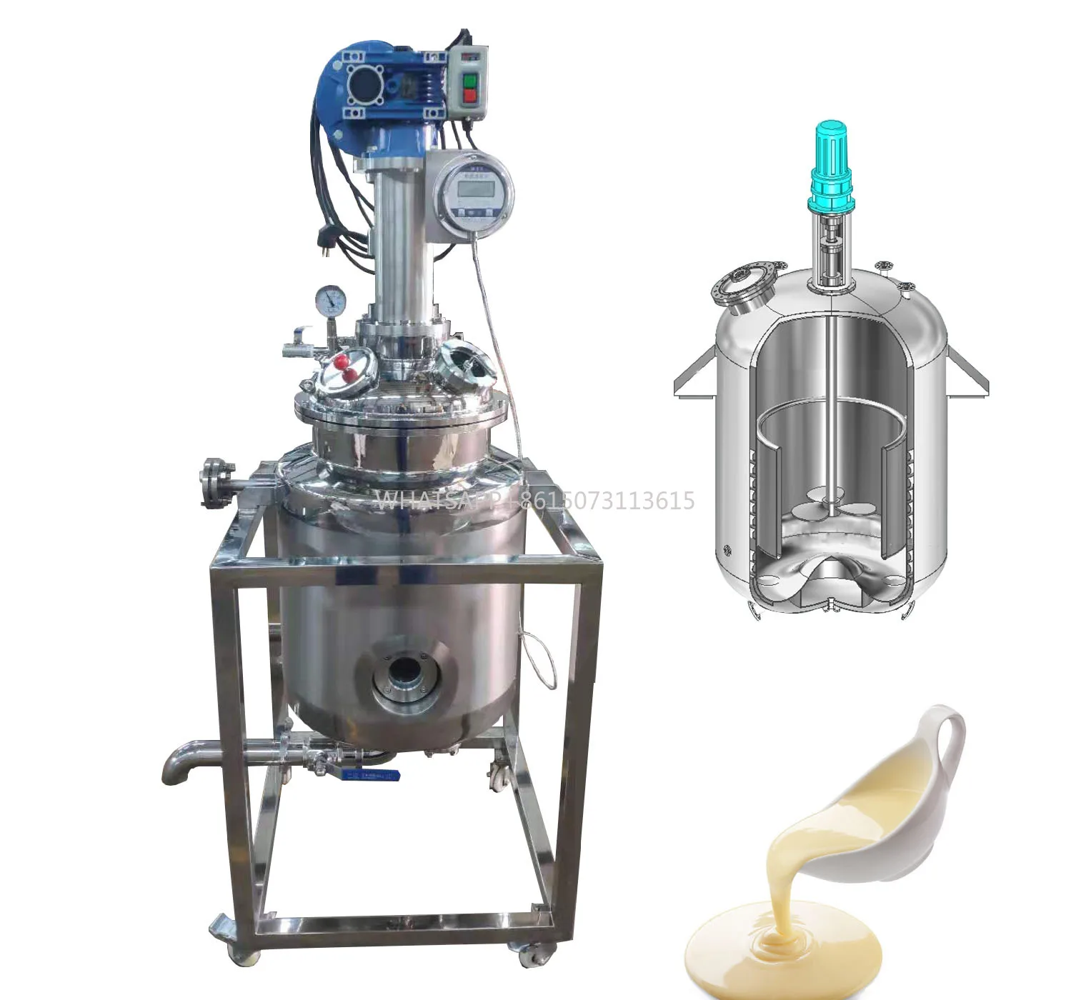 Serbatoio di cristallizzazione industriale in acciaio inossidabile, cristallizzatore evaporativo, cristallizzatore sottovuoto