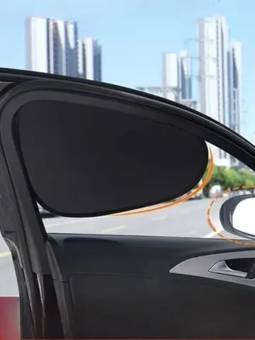 4-Layer Car Sun Shade Cover Side Window Electrostatic Curtains Sun Protection 99.9% UV  Ray Blocking Foldable Curtains