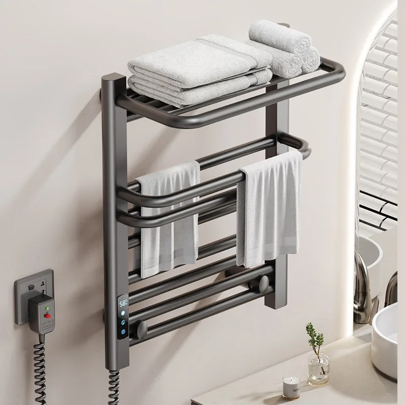 

Bathroom Electric Bath Towel Warmer Heating Towel Shelf Rack Thermostatic Energy saving Towel Dryer Heater Rail Storage Rack