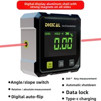 Slope Measurement Laser Level Precision Digital Laser Inclinometer Woodworking Digital Angle Measuring Instrument with Magnetic