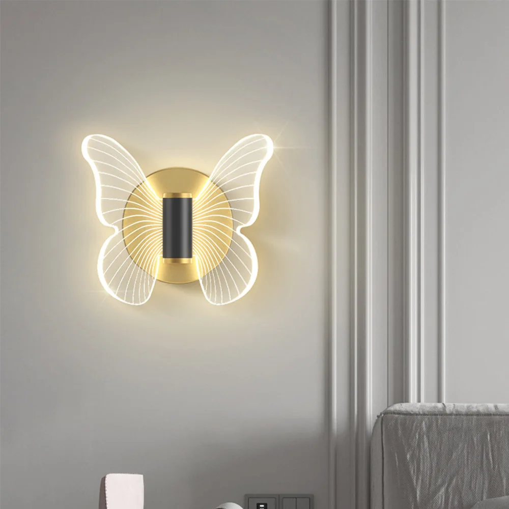 Modern Wall Lamp, LED Indoor Wall Light with 3 Color Temperatures, Acrylic Night Light for Children's Bedroom, Office, Hallway
