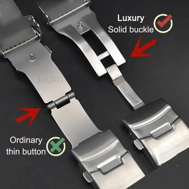 Solid 316L Metal Strap Stainless Steel Bracelet 18mm20mm 22mm 24mm for Huawei Watch GT4/GT3 46mm Belt for Seiko Luxury Wristband