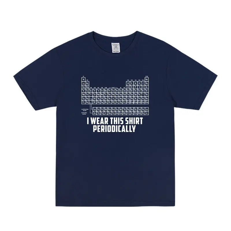 The Same Style Periodic Table Short-sleeved T-shirt for Men, As A Part of The American TV Series Merchandise.