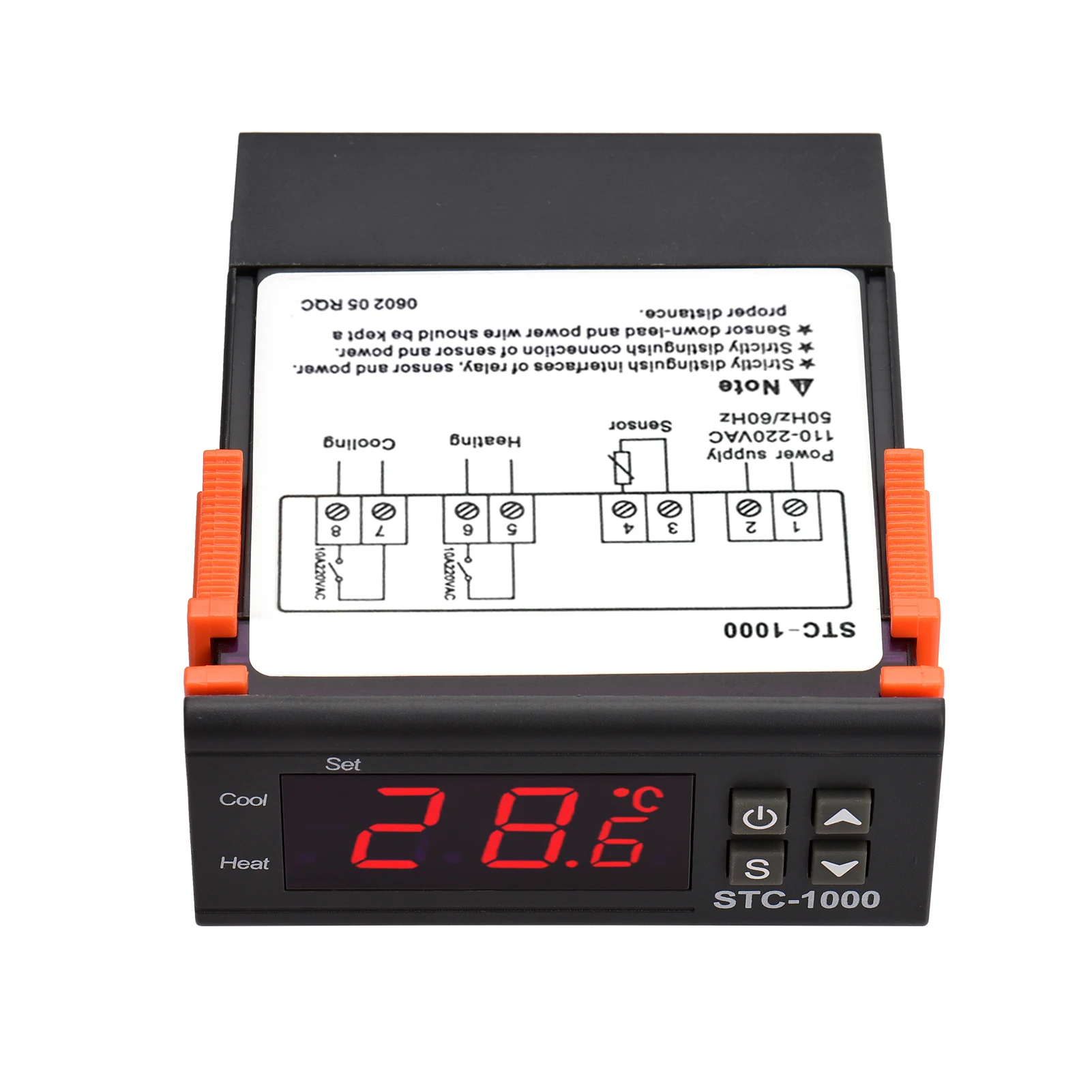 Digital Temperature Controller STC-1000 Temperature Regulator AC 110~220V Refrigerator Thermostat Support Heating/Cooling