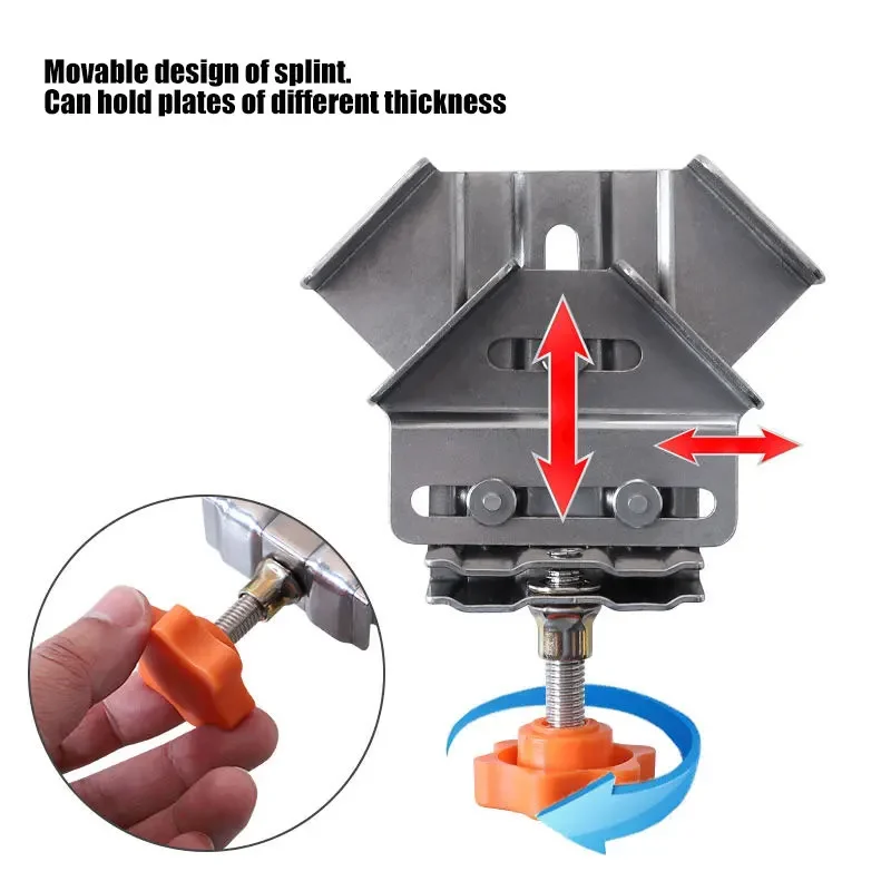 Imagem -05 - Grampos de Fixação do do Woodworking Grampos do Ângulo Direito T-forma Aperto da L-forma Aberto-extremidade Fechado 90 Graus Aço Inoxidável