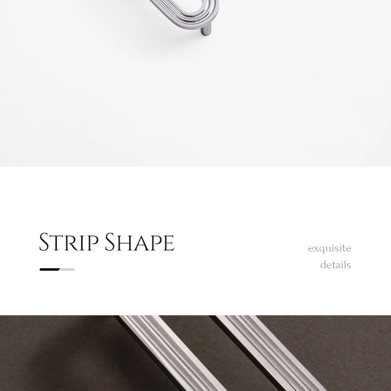 Chrome finished solid brass cabinet handle — supplier illustration 17