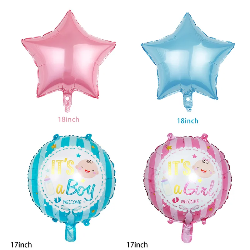 5 Stück Baby-Folienballons Junge Mädchen 31 Zoll Junge-Mädchen-Ballon für Kinder Geschlechtsenthüllung Babyparty Geburtstag Party Dekorationsbedarf ﻿ – Detail 3