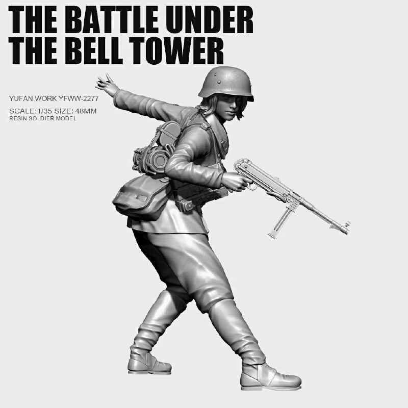

1/35 Resin Model Figure Female Soldiers In WWII Gk Micro Miniature 3d Printed White Model Toy Unassembled And Unpainted Kit