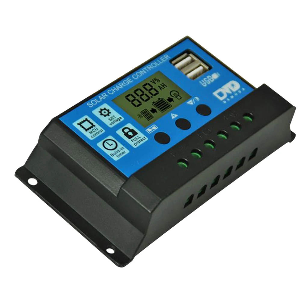 

Solar Panel Charge Controller Intelligent Regulator PWM LCD Display 5V Light Timer Control