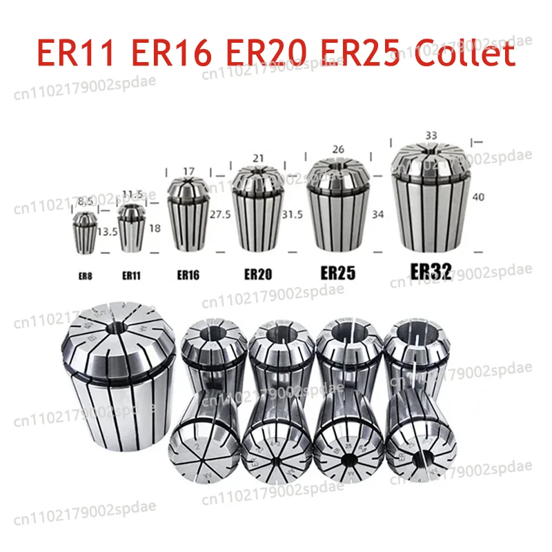ER11 ER16 ER20 ER25 ER Precision Spring Collet Chuck For CNC Milling Machine Spindle Motor