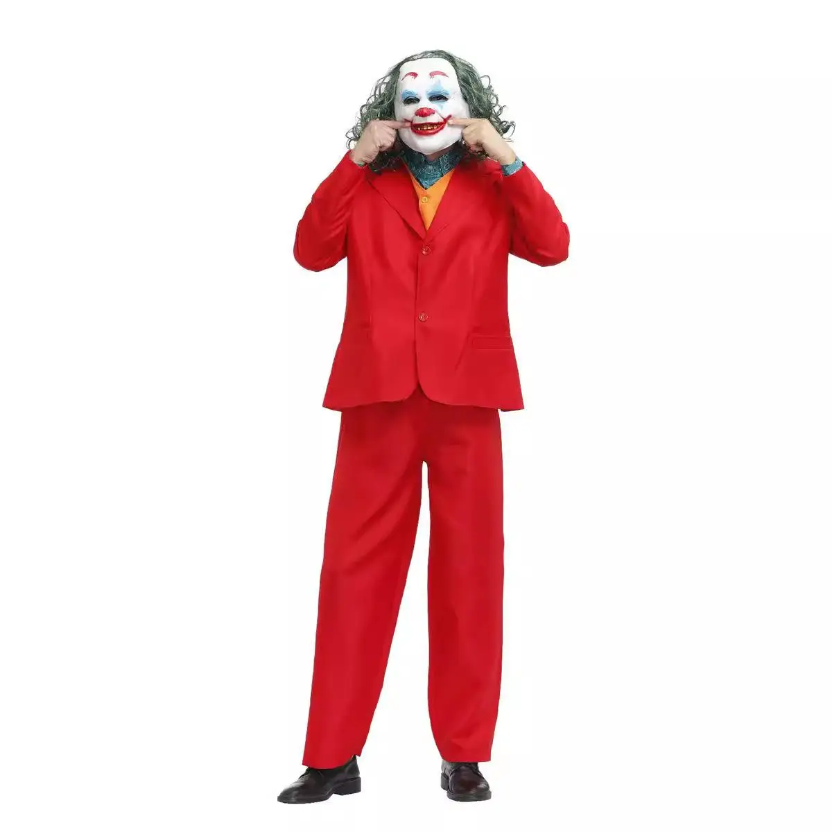 ชุดโจ๊กเกอร์สีแดงสำหรับงานแสดง ชุดแฟนซีผู้หญิง แฟชั่น วัสดุ PU สำหรับงาน KTV