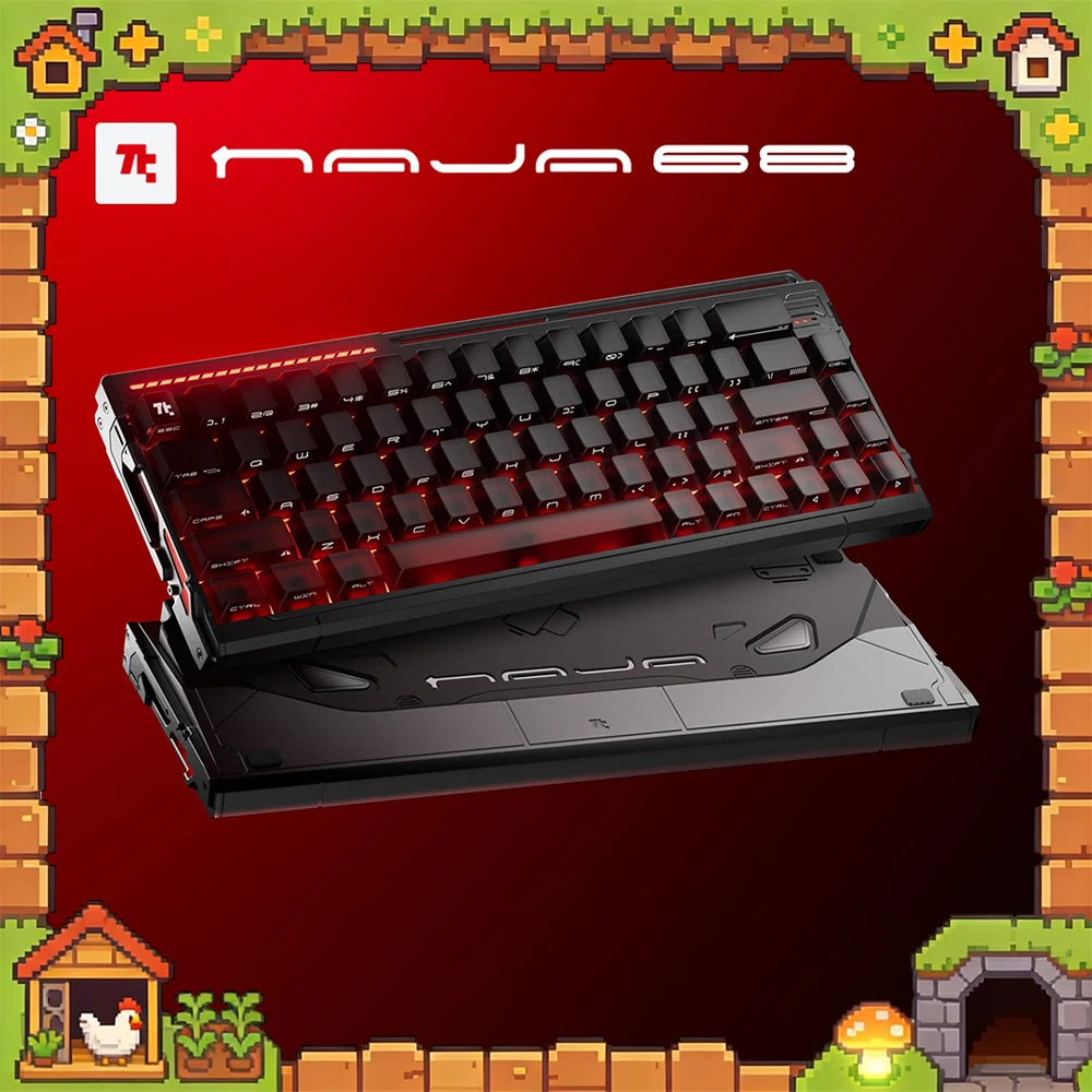TickType NAJA68 Magnetic Switch Mechanical Keyboard Wired 8000Hz 0.005mmRT Aluminium Alloy Gaming Keyboard PC Accessories