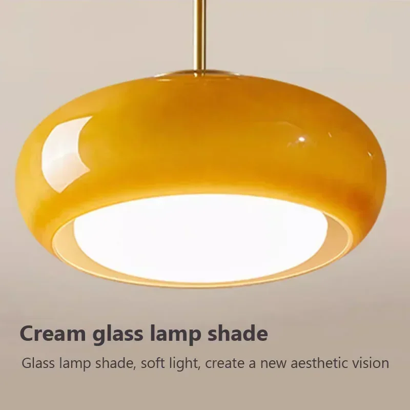 Glass Ceiling Lamp Retro Bauhaus Hanging Light for Living Room Bedroom Corridor Balcony Home Stay Japanese Creative Light Lustre