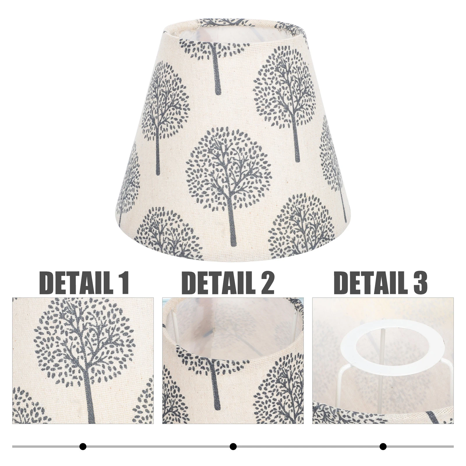 

Durable Cloth Lampshade Table Lampshade Bedside Light Shade Simple Light Cover Lighting Accessory Retro Style Room Decor