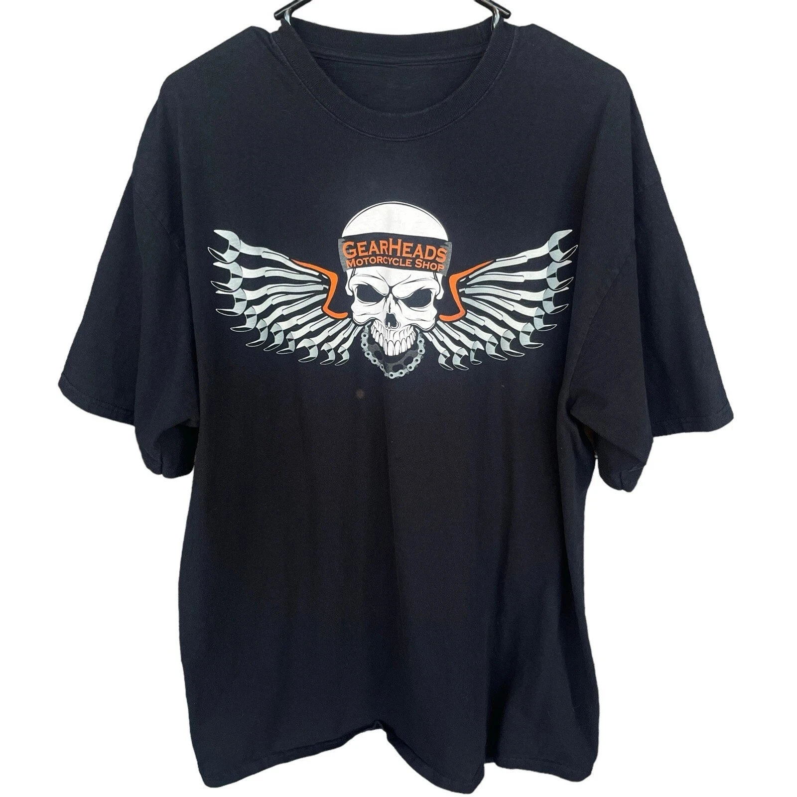 

Gearheads Motorcycle Shirt Mens Extra Large Tall Black Skull Biker Cotton --- High-end Luxury Is for Both Men and Women Top Y2k