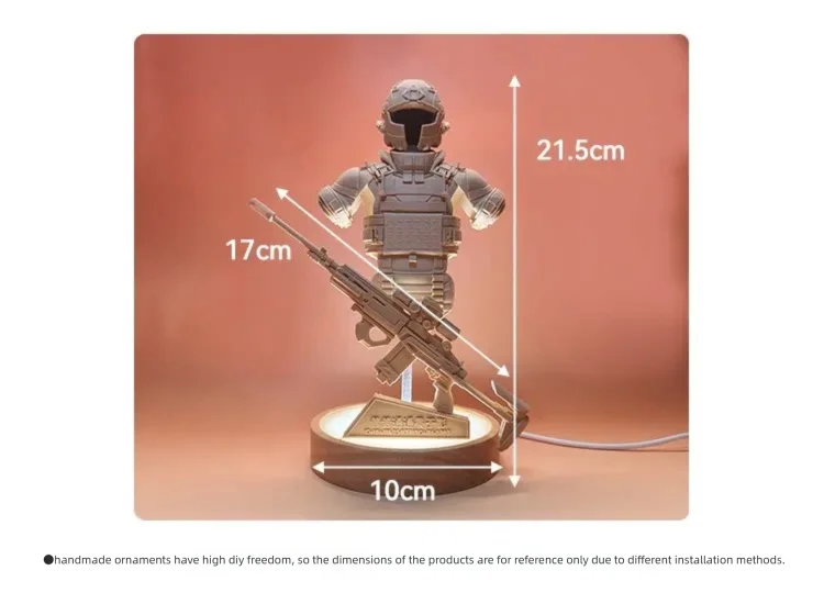 Delta Operation peripheral figures - Wei Long Red Wolf six-piece Titan armor model 3D printed birthday gift ornament