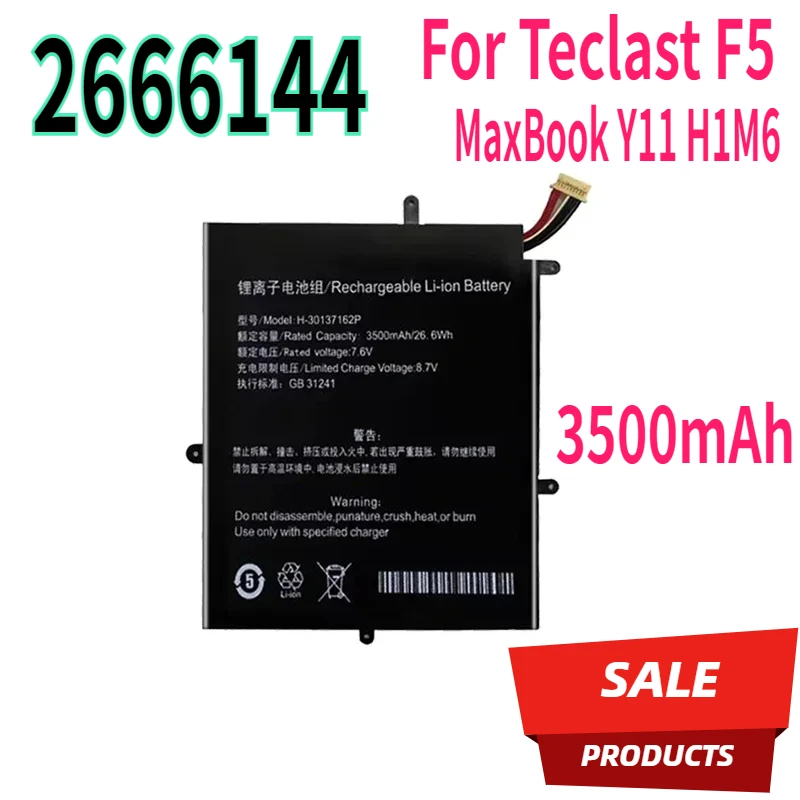 3500mAh Battery For Teclast F5 2666144 30137162P for MaxBook Y11 H1M6