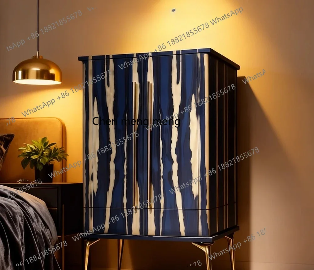 cc182High-end solid wood pattern sideboard, villa, luxury living room, wine cabinet, creative light luxury sideboard