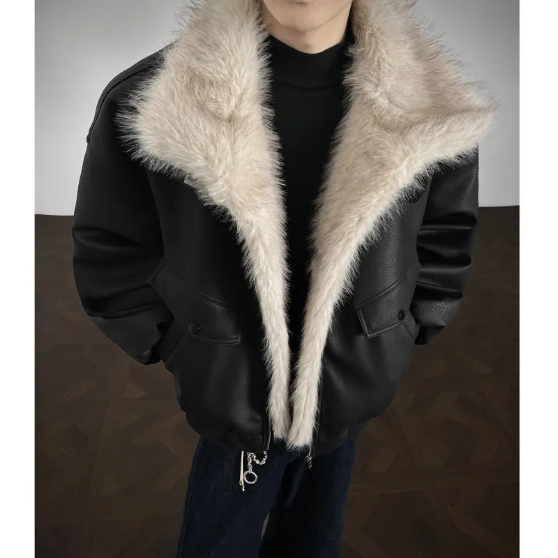 

Американская ретро-куртка Cleanfit с утепленным меховым воротником, хлопковая, из искусственной кожи, молодежная, модная, зимняя, для подростков