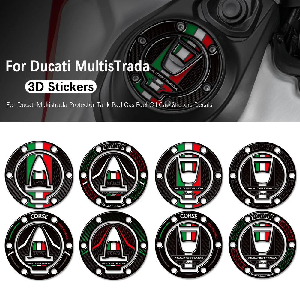 

Motorcycle For Ducati Multistrada 950 1000 1100 Accessories Protector Tank Pad Gas Fuel Oil Cap Fairing Fender Stickers Decals