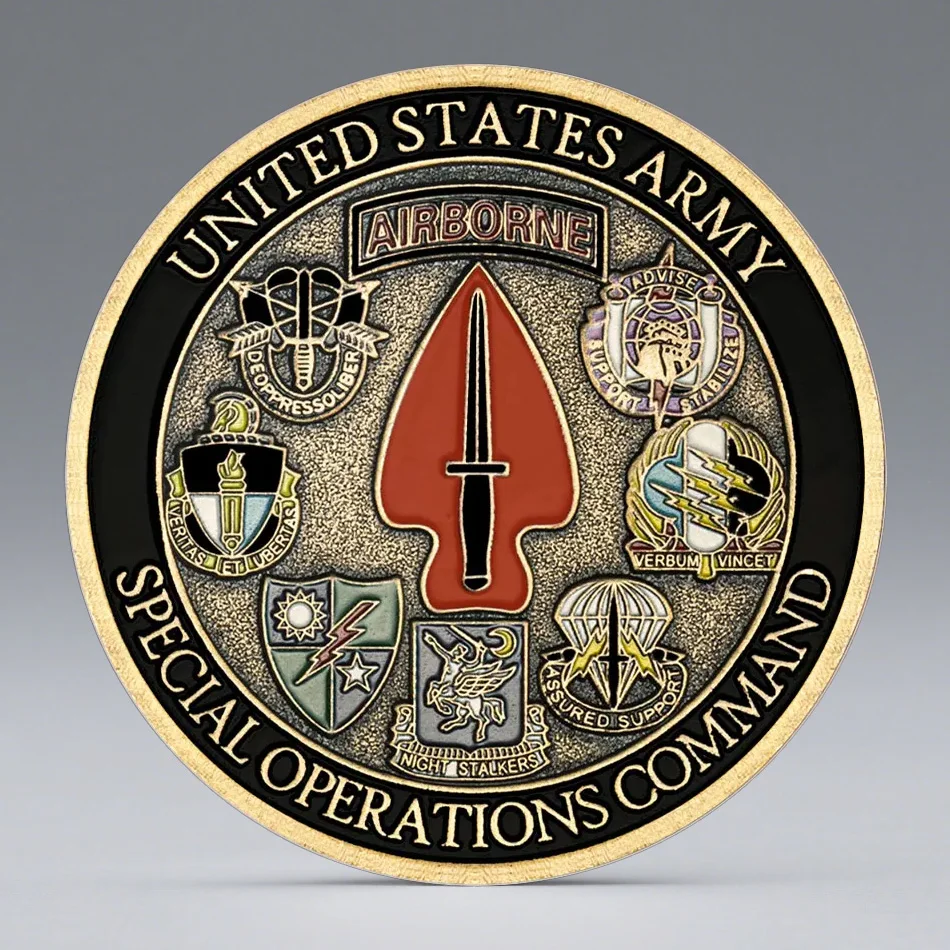 Army Special Operations Command Commemorative Coin Bronze Plated Airbrone Collectible Coin Home Decoration