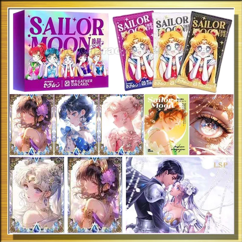 Sailor Moon Card 30th Anniversary Series Collection Cards Fantasy Magic Card Flash Toys For Kids Gifts Chibiusa Mizuno Ami Hino