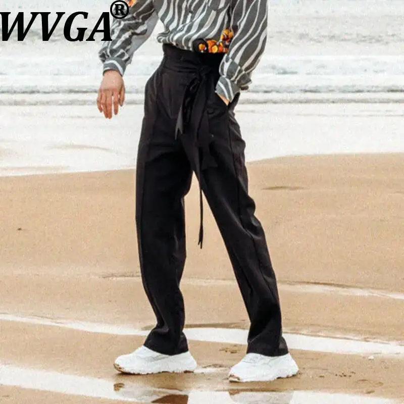 WVGA Spring Autumn New Men's Vintage High-Waisted Loose-Fit Trendy Wide-Leg Trousers Niche Chic Casual Straight Pants Ins W24997