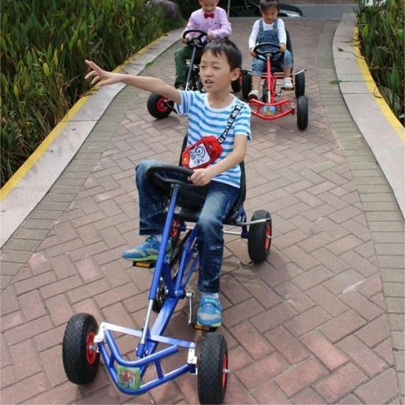 

Игровая зона парка развлечений с ручным тормозом, четыре колеса, сверхмощные педали, гоночные детали для картинга