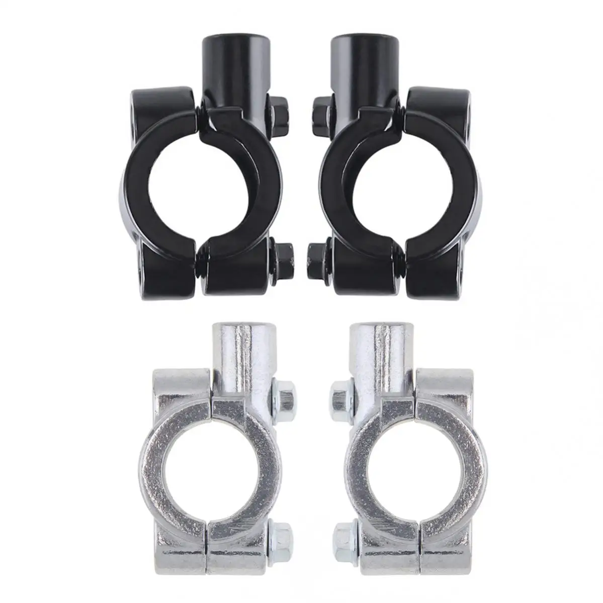 

1pc 8mm / 10mm Thread Mirror Mount Holder Clamp Adaptor for Motorcycle / ATV / Scooter Rear View Mirror Bracket 22mm Handlebar