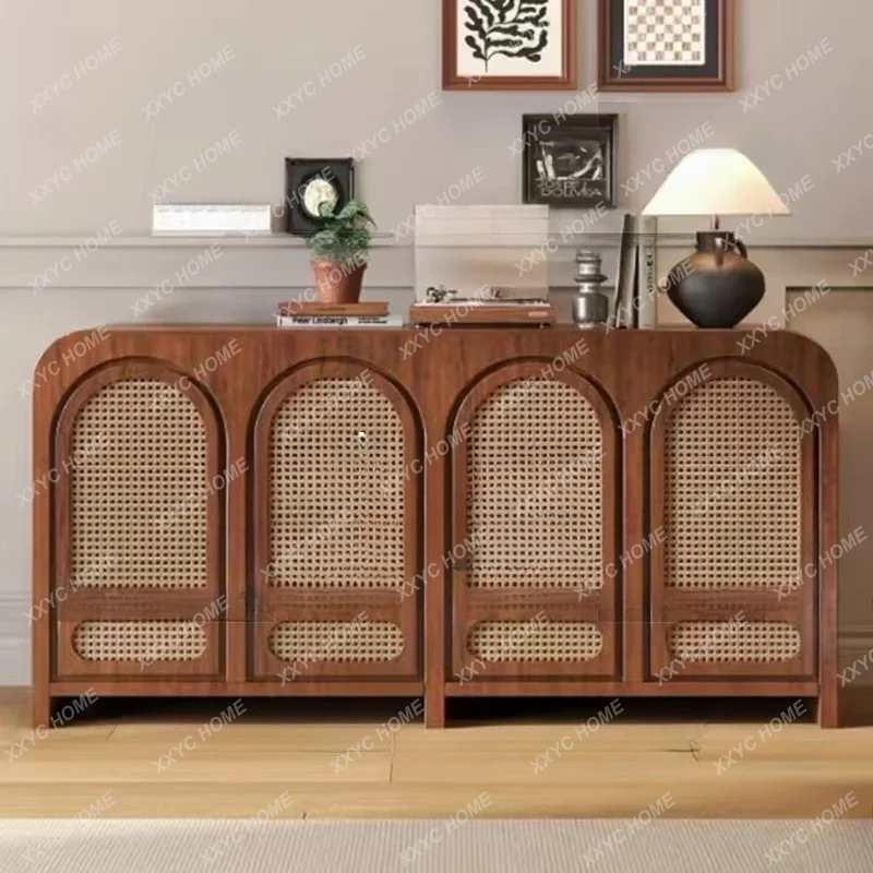 XX Log Braided Rattan Chest Cabinet Living Room Old Locker Sandy Wind Locker Can Be Customize