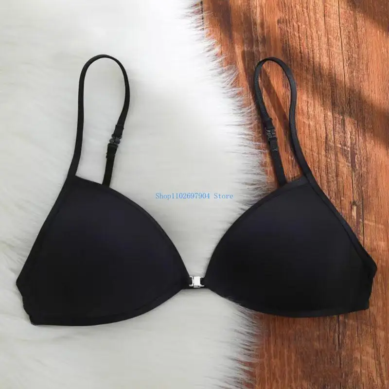 حمالة صدر N7YF للسيدات ذات إغلاق أمامي، حمالة صدر رافعة للأعلى، عميقة على شكل حرف V، حمالة صدر بسلك داخلي #4