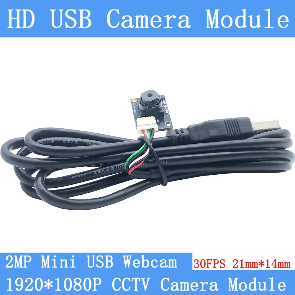 

Plug Play 60° Mini CCTV Webcam HD 2MP 1920*1080P Android Linux OTG UVC MJPEG 60fps USB Camera Module for 21mm*14mm
