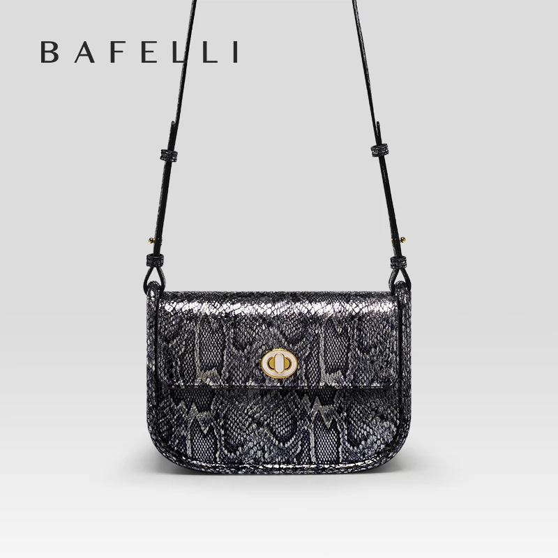 BAFELLI SPECIAL MATERIAL GENUINE LEATHER CROSSBODY SADDLE STYLISH 2023 NEW ARRIVALS FASHION WOMEN'S BAG SHOULDER LUXURY BRAND