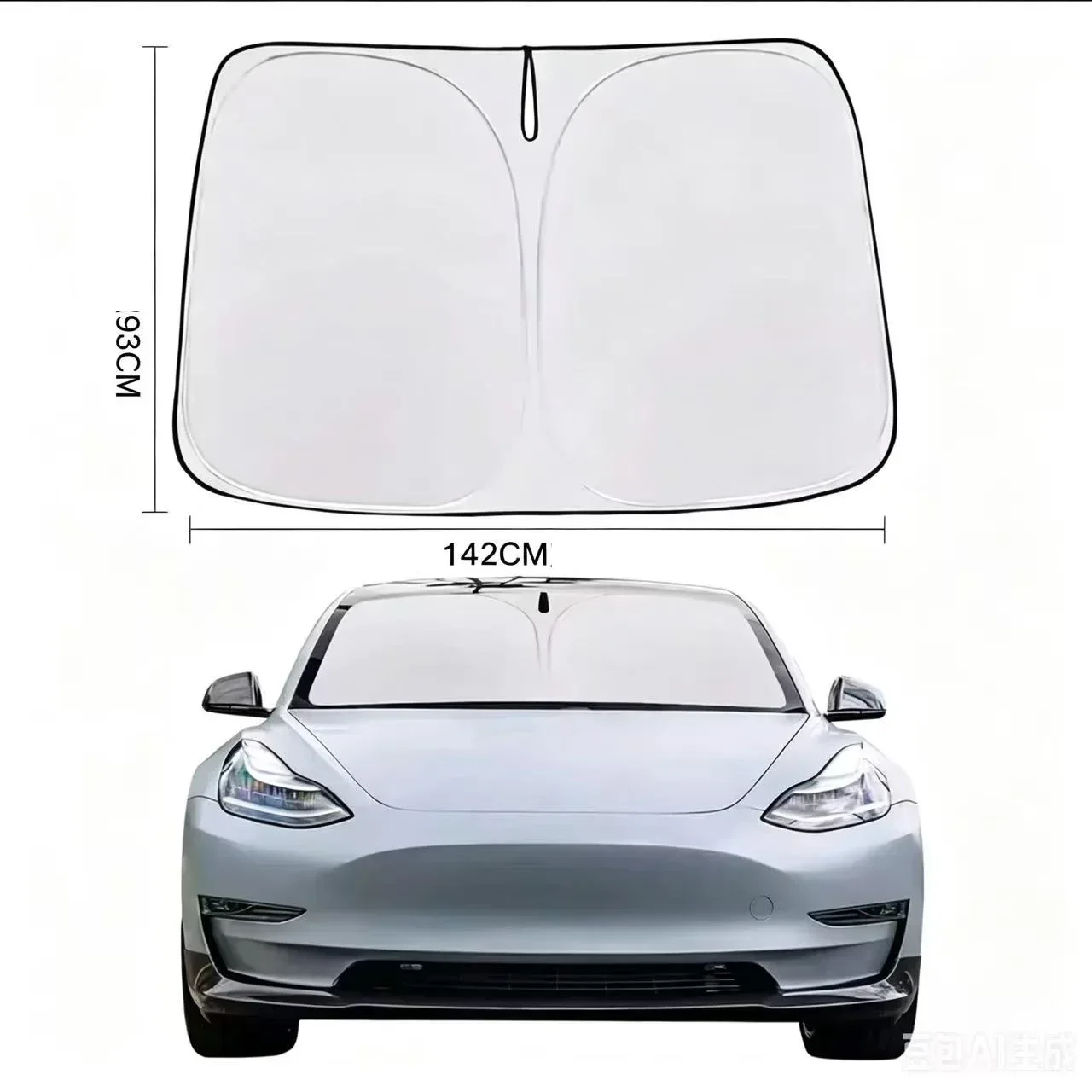 Car Sunshade Front Windshield Titanium Silver Thickened Shade Cover Foldable Sun Shade Interior UV Protection Accessories view 5